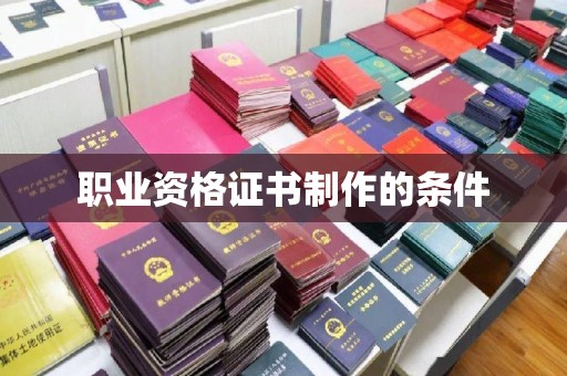 崇仁职业资格证书制作的条件