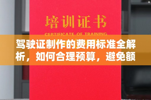 崇仁驾驶证制作的费用标准全解析，如何合理预算，避免额外支出