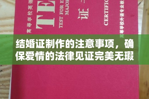 崇仁结婚证制作的注意事项，确保爱情的法律见证完美无瑕